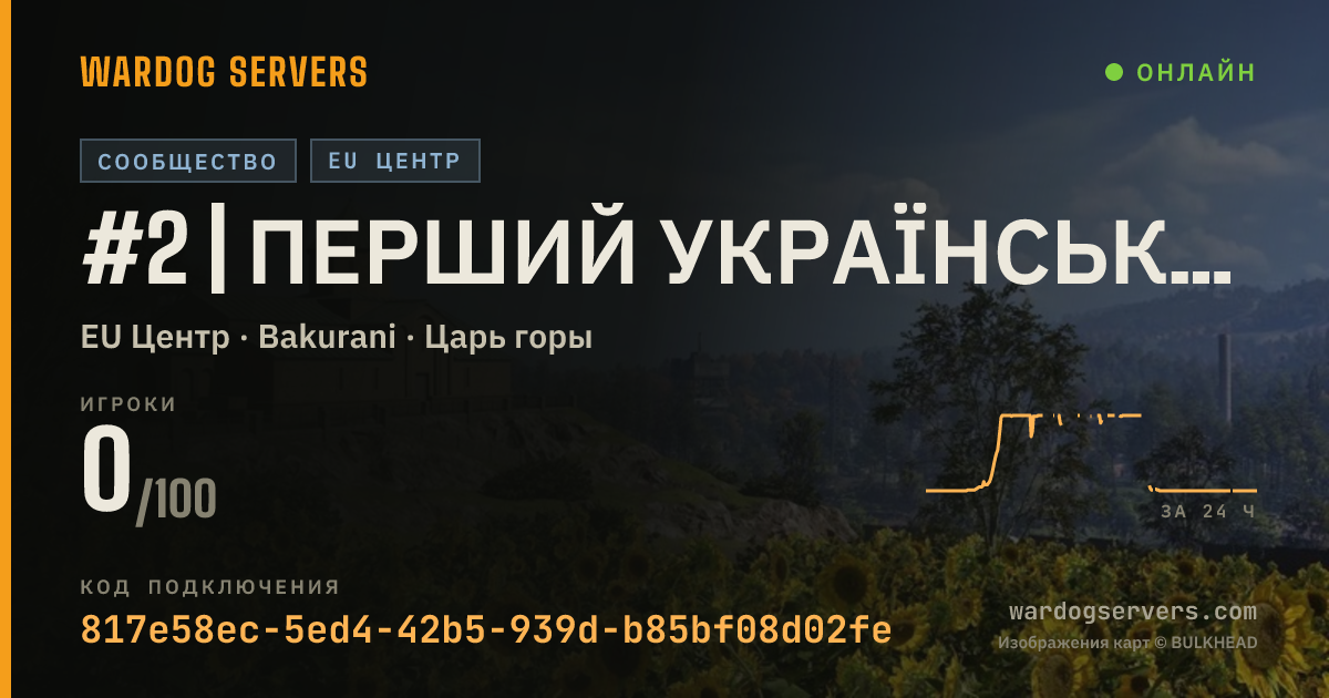 Баннер статуса сервера #2 | ПЕРШИЙ УКРАЇНСЬКИЙ | WARDOGS COM UA