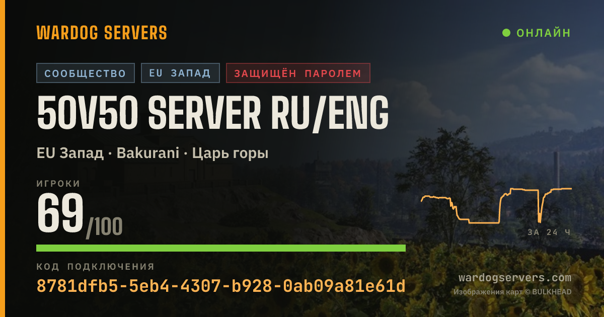 Баннер статуса сервера 50v50 SERVER RU/ENG