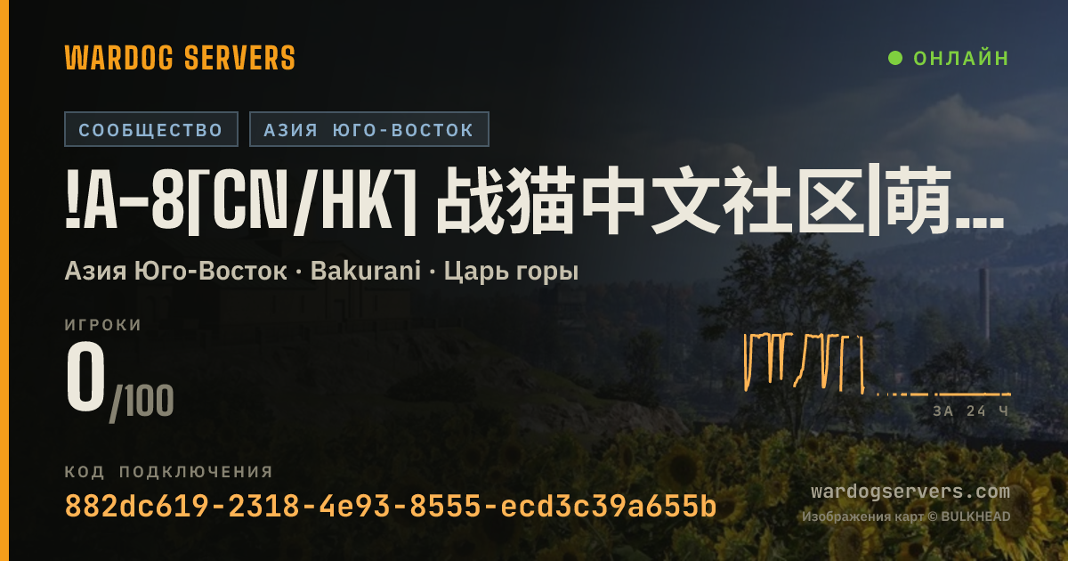 Баннер статуса сервера !A-8[CN/HK] 战猫中文社区|萌新保护限制KD10禁止武装载具|轻步战打灰|Q953273555