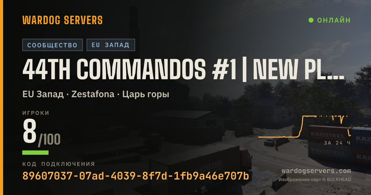 Баннер статуса сервера 44th Commandos #1 | New Player Friendly | discord.gg/44thwardogs