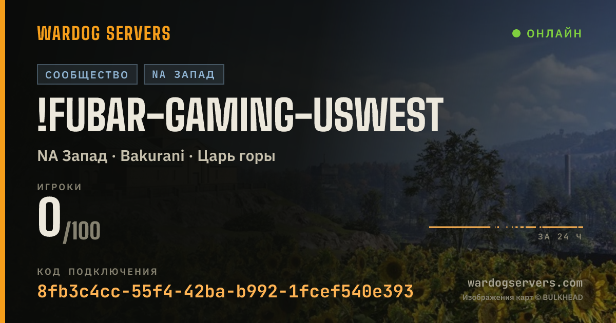 Баннер статуса сервера !FUBAR-Gaming-USWEST