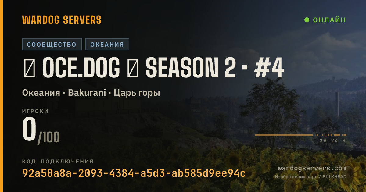 Баннер статуса сервера ◢ OCE.DOG ◣ SEASON 2 • #4