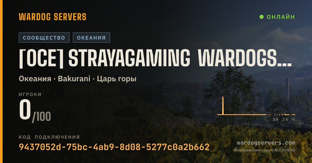 Баннер статуса сервера [0CE] Strayagaming Wardogs | discord.gg/strayagaming