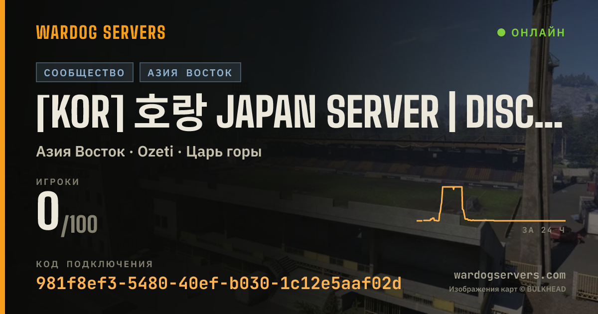 Баннер статуса сервера [KOR] 호랑 Japan Server | discord.gg/horang-clan