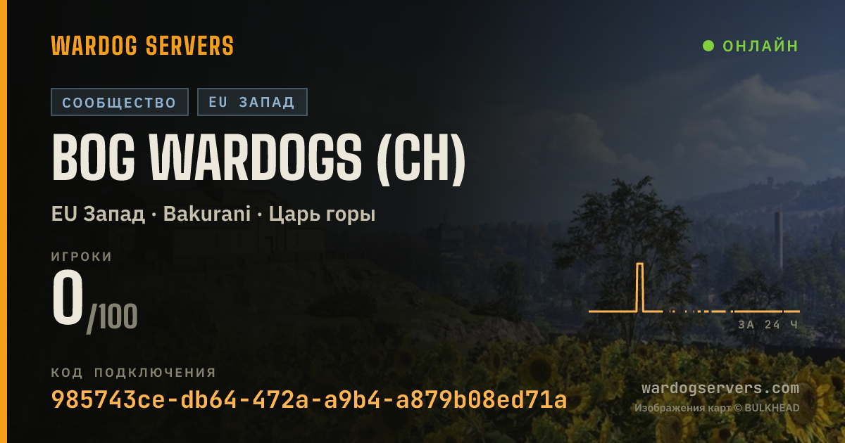 Баннер статуса сервера BoG WARDOGS (CH)