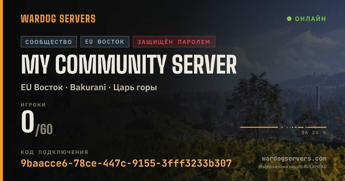 Баннер статуса сервера My Community Server
