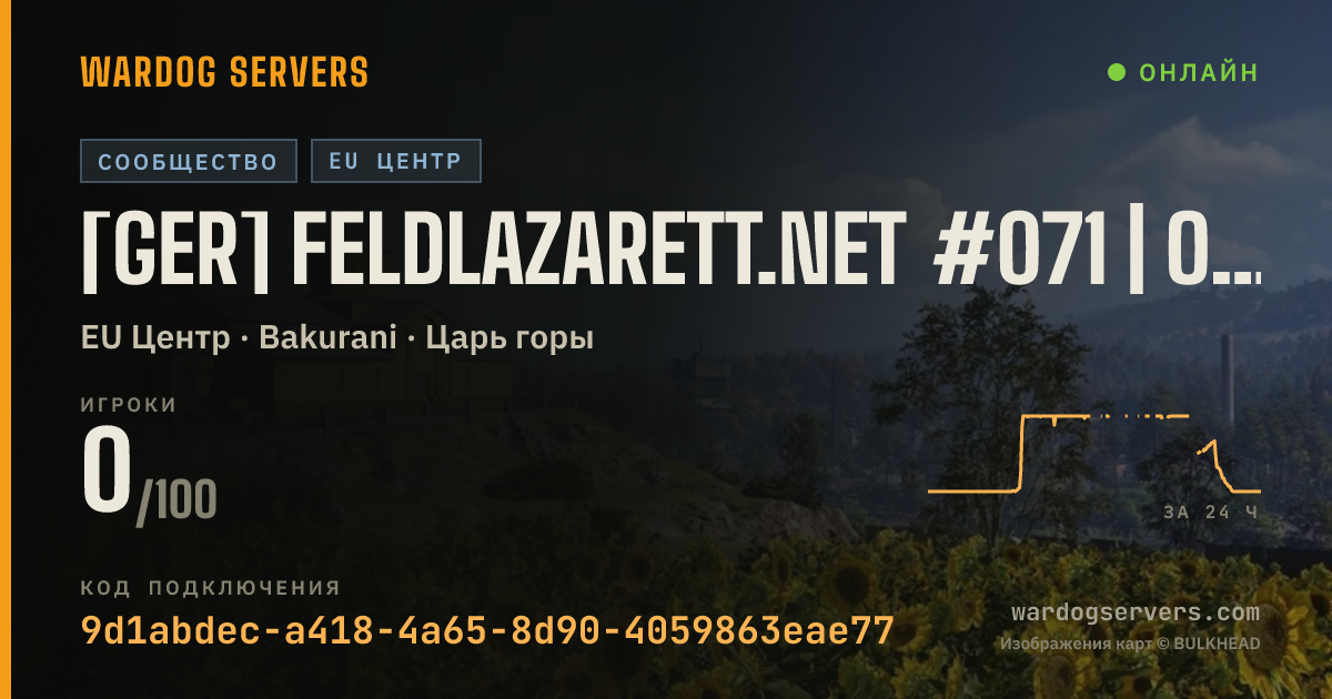 Баннер статуса сервера [GER] Feldlazarett.net #071 | Only-Newbies | KD-Limit | 46-7-20