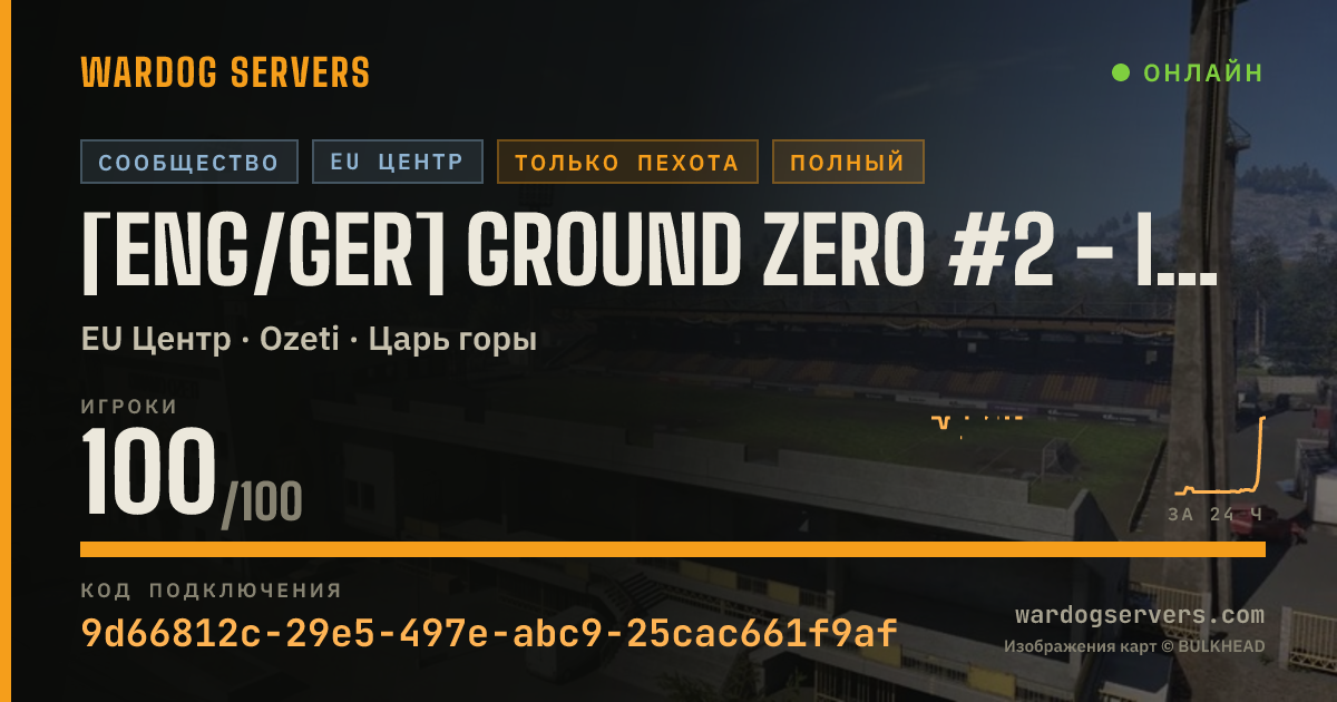 Баннер статуса сервера [ENG/GER] Ground Zero #2 - Infantry Only - Discord.gg/GZNUKE