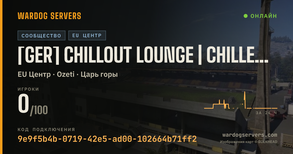 Баннер статуса сервера [GER] CHILLOUT LOUNGE | Chillen & Zocken | Feierabend-Squads