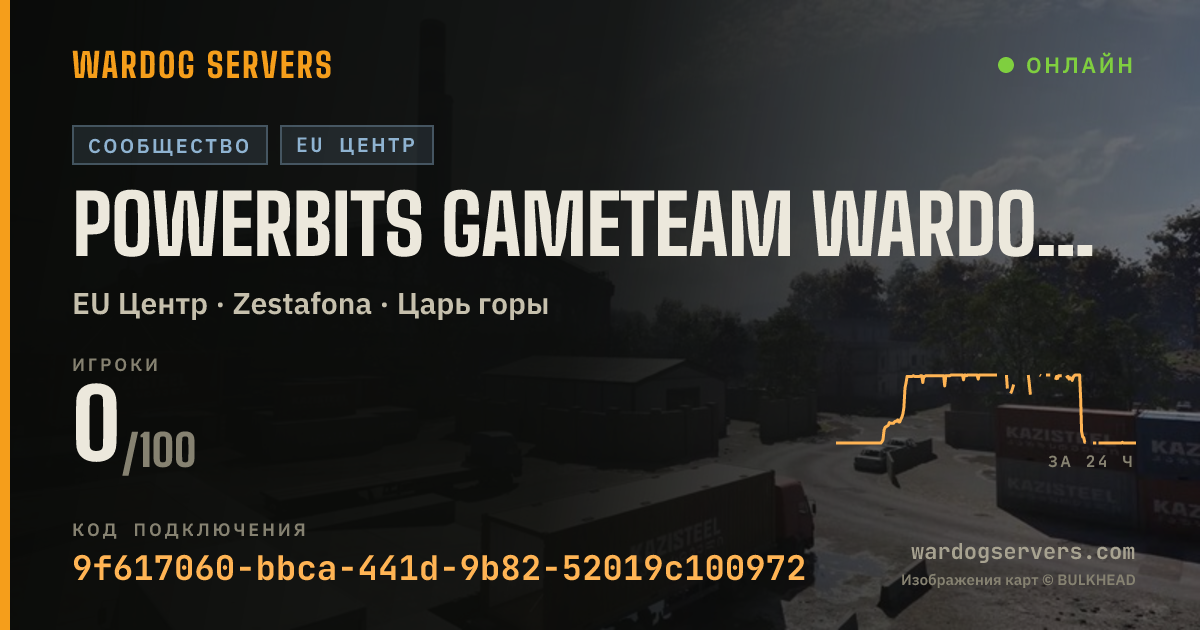 Баннер статуса сервера POWERBITS GAMETEAM WARDOGS #1 | LOW PING | discord.gg/pbsgt