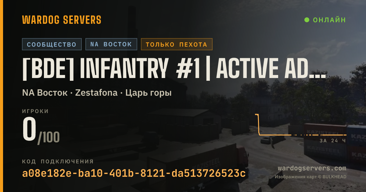 Баннер статуса сервера [BDE] Infantry #1 | Active Admins | discord.gg/bigdrill