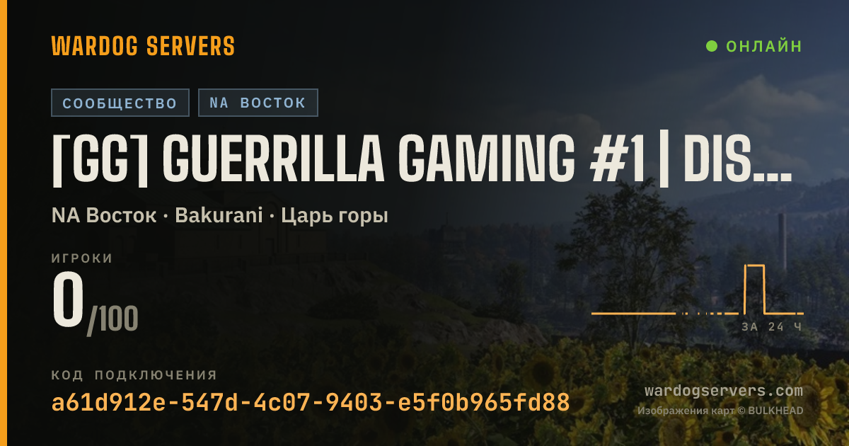 Баннер статуса сервера [GG] Guerrilla Gaming #1 | discord.gg/guerrilla-gaming