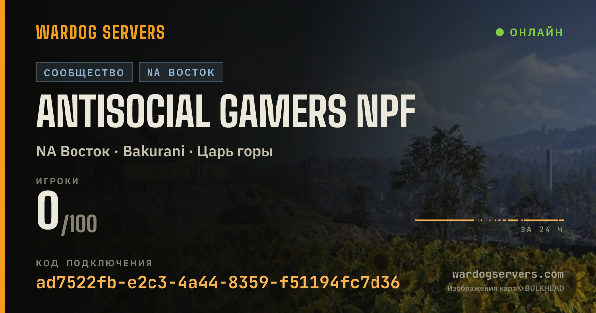 Баннер статуса сервера AntiSocial Gamers NPF
