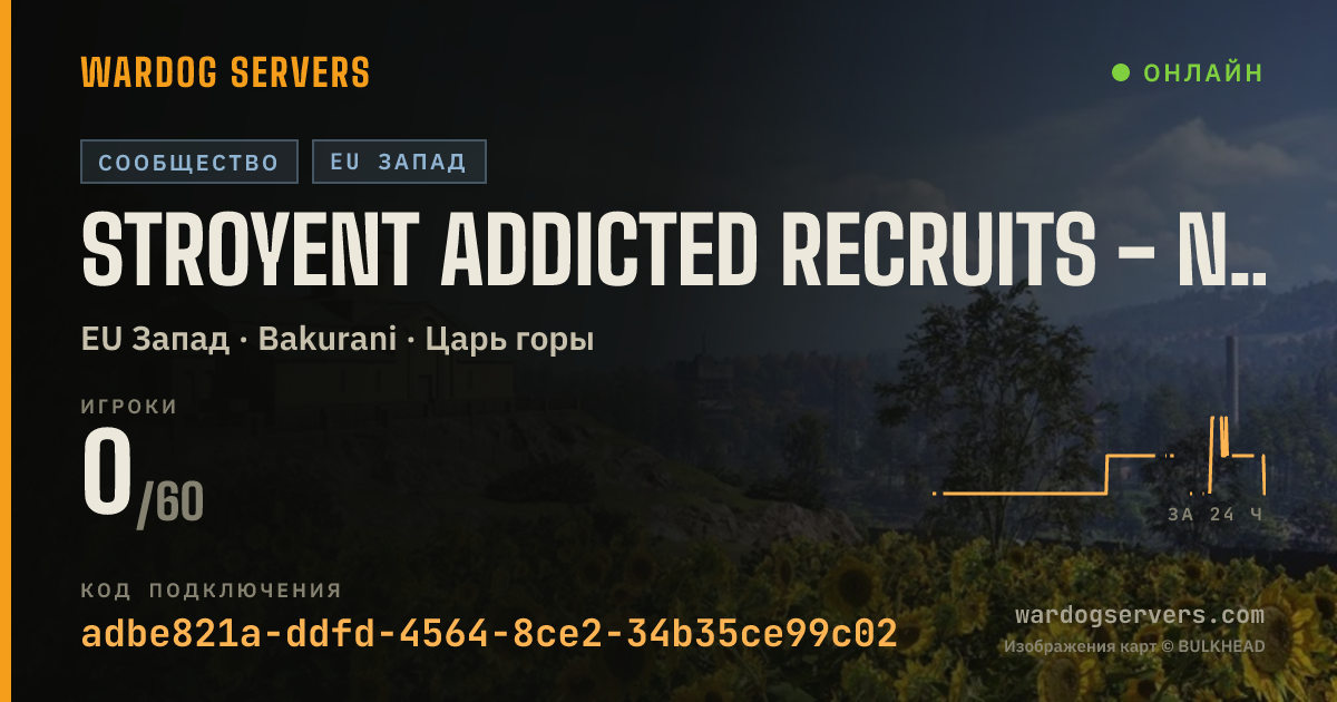 Баннер статуса сервера Stroyent Addicted Recruits - No Stupid Rules [ GER/EN ]