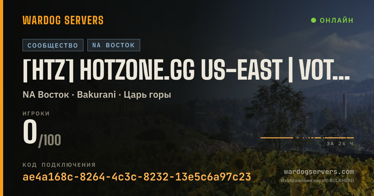 Баннер статуса сервера [HtZ] HOTZONE.gg US-EAST | Vote Map | Reserved Slots