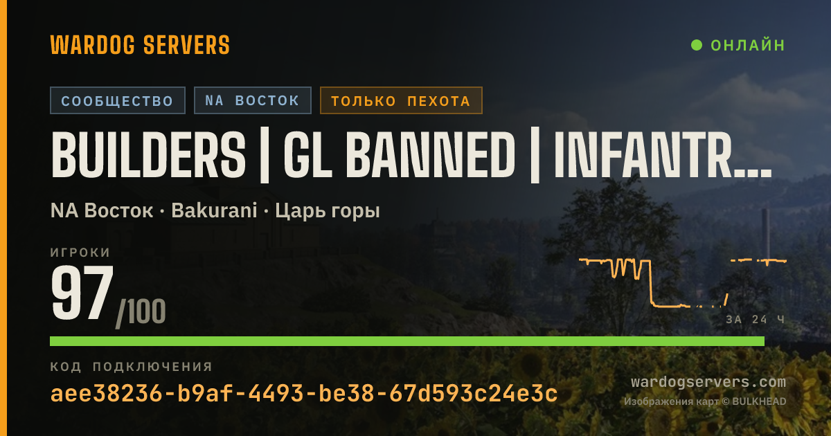 Баннер статуса сервера Builders | GL Banned | Infantry Mode #1