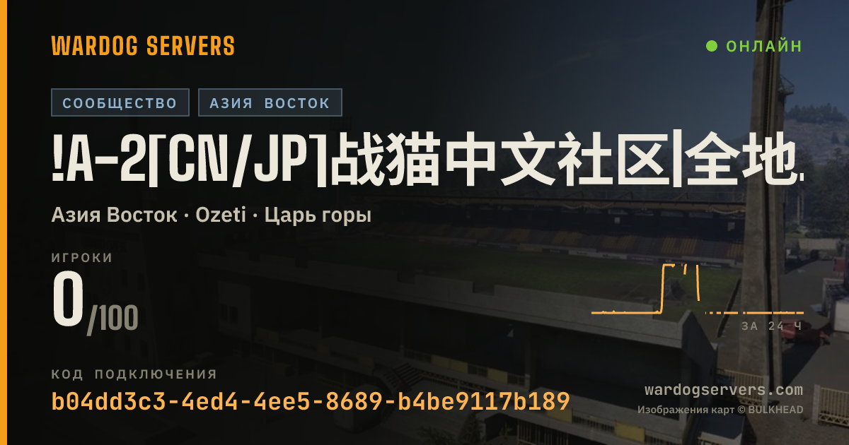 Баннер статуса сервера !A-2[CN/JP]战猫中文社区|全地图普通模式|QQ群953273555