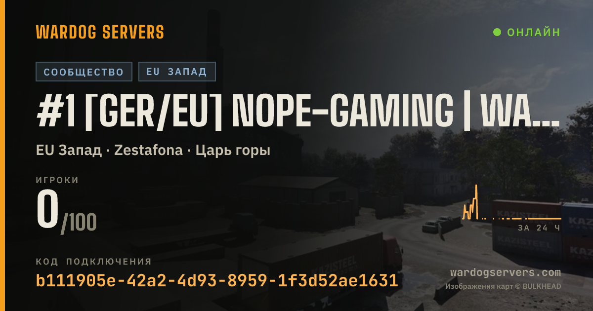 Баннер статуса сервера #1 [GER/EU] NOPE-GAMING | WARDOGS COMMUNITY