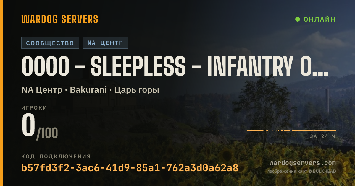 Баннер статуса сервера 0000 - Sleepless - Infantry Only - https://discord.gg/CUeHUmc
