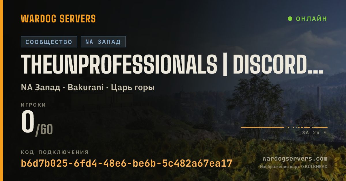 Баннер статуса сервера theunprofessionals | discord.gg/uprwardogs