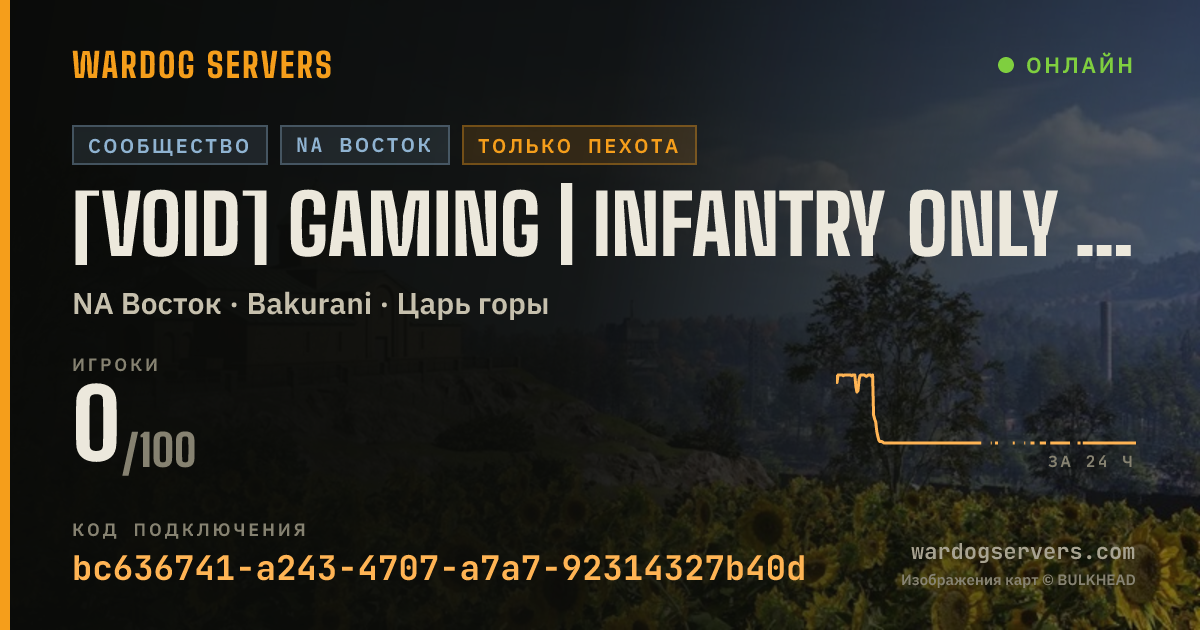 Баннер статуса сервера [VOID] Gaming | Infantry Only | Persistent Stats: voidgaming.org
