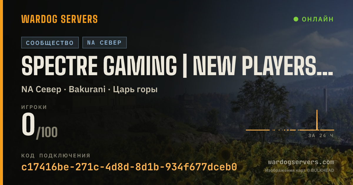Баннер статуса сервера Spectre Gaming | New Players | discord.gg/spectregg