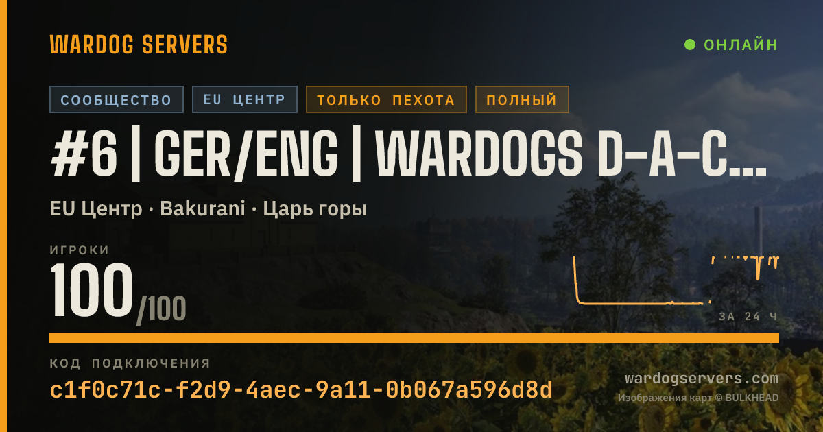 Баннер статуса сервера #6 | GER/ENG | WARDOGS D-A-CH | Infantry Only | 50vs50