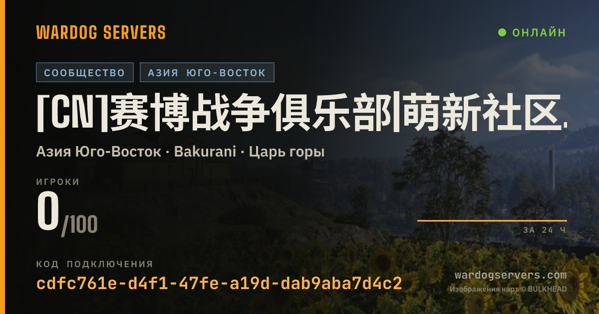 Баннер статуса сервера [CN]赛博战争俱乐部|萌新社区|战队抱团|国人社区|24H通宵|