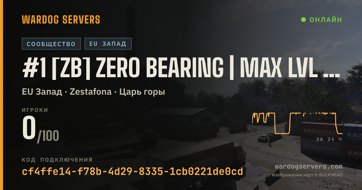 Баннер статуса сервера #1 [ZB] Zero Bearing | Max Lvl 30 | [EU/UK]