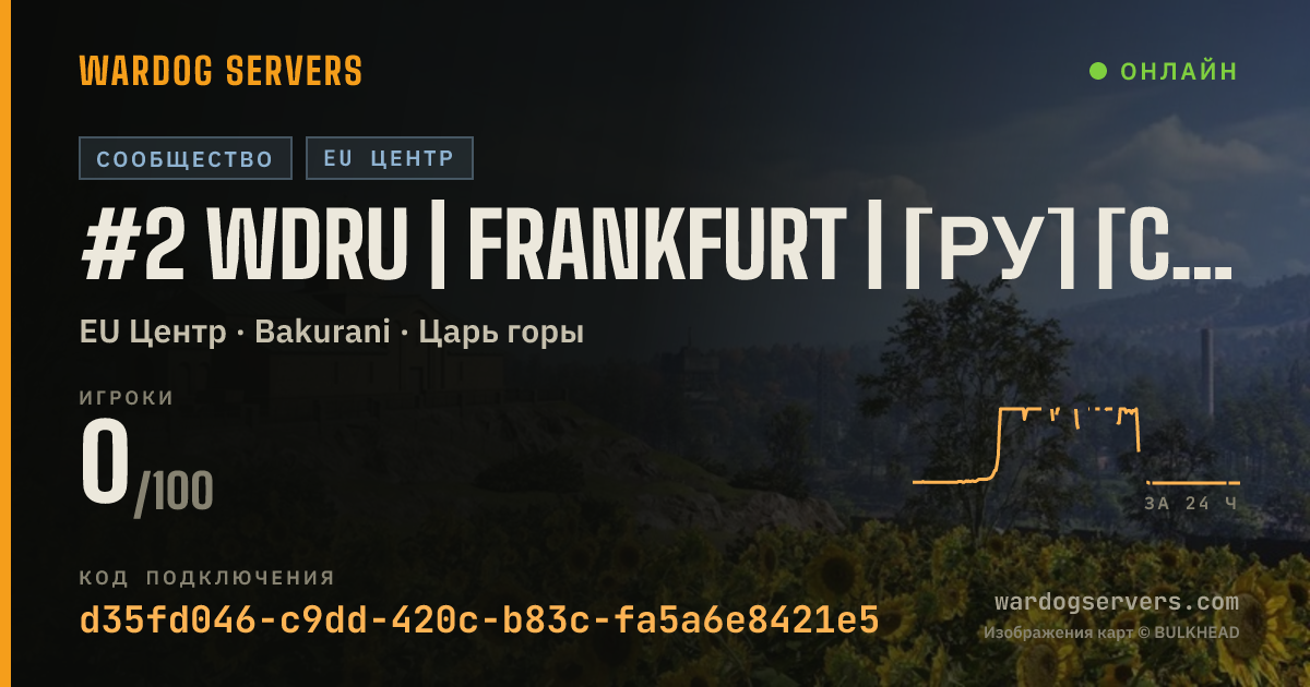 Баннер статуса сервера #2 WDRU | Frankfurt | [РУ] [CIS] [EU] [GER] +5%