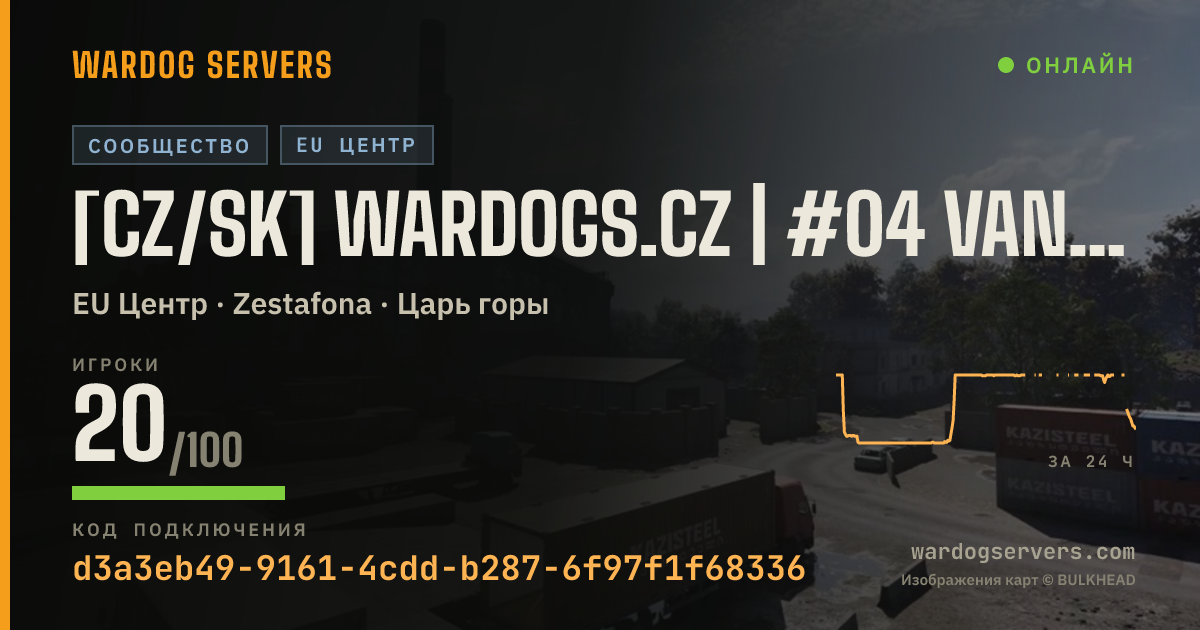 Баннер статуса сервера [CZ/SK] WARDOGS.CZ | #04 VANILLA | discord.gg/wardogsczsk