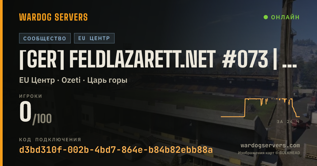 Баннер статуса сервера [GER] Feldlazarett.net #073 | Only-Newbies | KD-Limit | 6-88-37