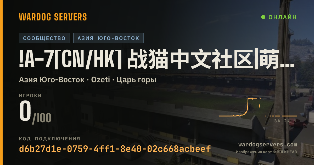 Баннер статуса сервера !A-7[CN/HK] 战猫中文社区|萌新保护|萌新步战 限制KD |Q953273555
