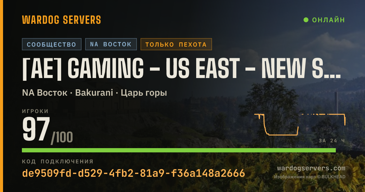 Баннер статуса сервера [AE] GAMING - US EAST - NEW SPAWNS #1 - AERECRUIT.COM