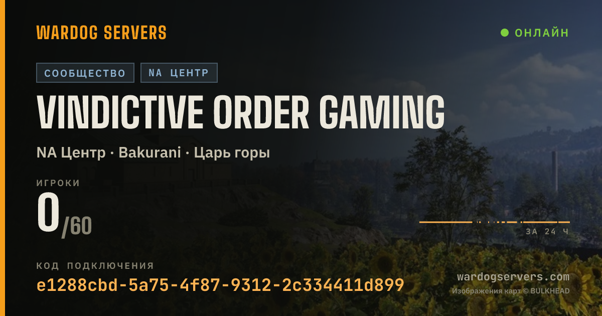 Баннер статуса сервера Vindictive Order Gaming