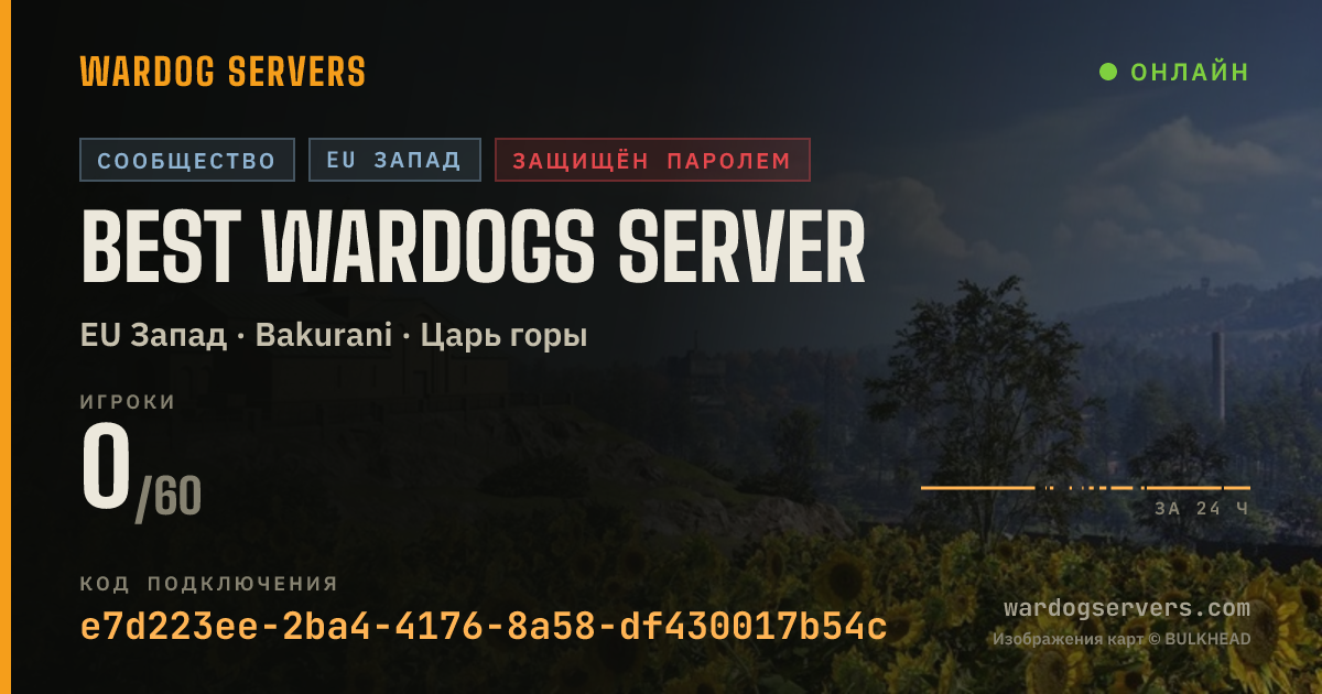 Баннер статуса сервера Best Wardogs Server