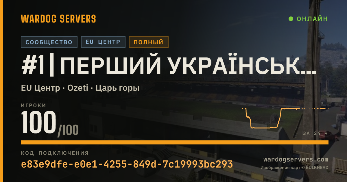 Баннер статуса сервера #1 | ПЕРШИЙ УКРАЇНСЬКИЙ | WARDOGS COM UA