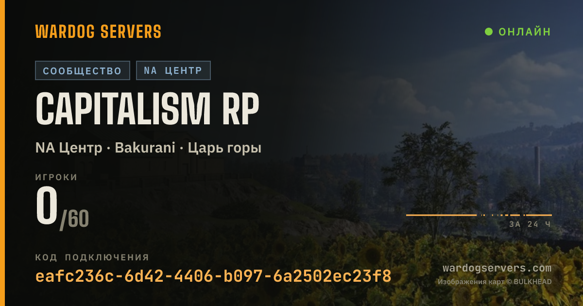 Баннер статуса сервера Capitalism RP