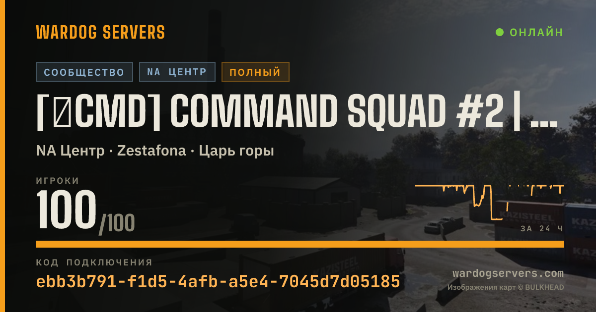 Баннер статуса сервера [★CMD] Command Squad #2 | MAX LEVEL 80 | commandsquad.net