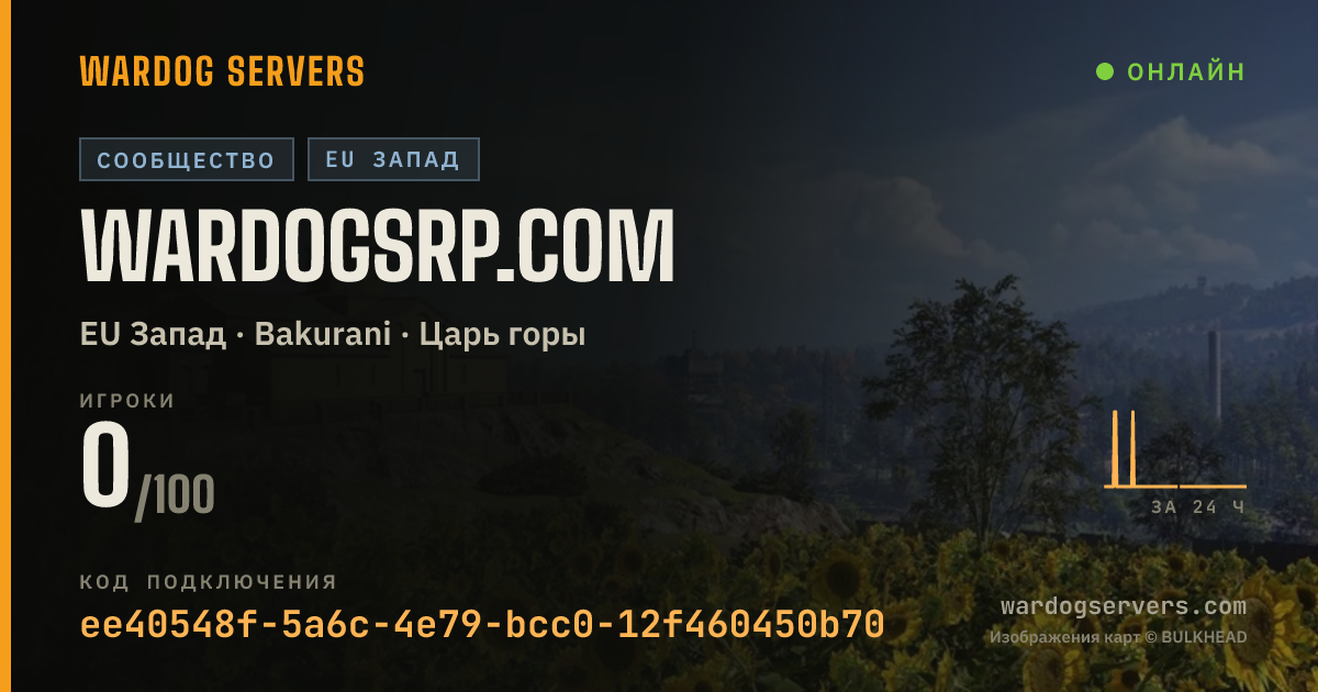 Баннер статуса сервера WarDogsRP.com