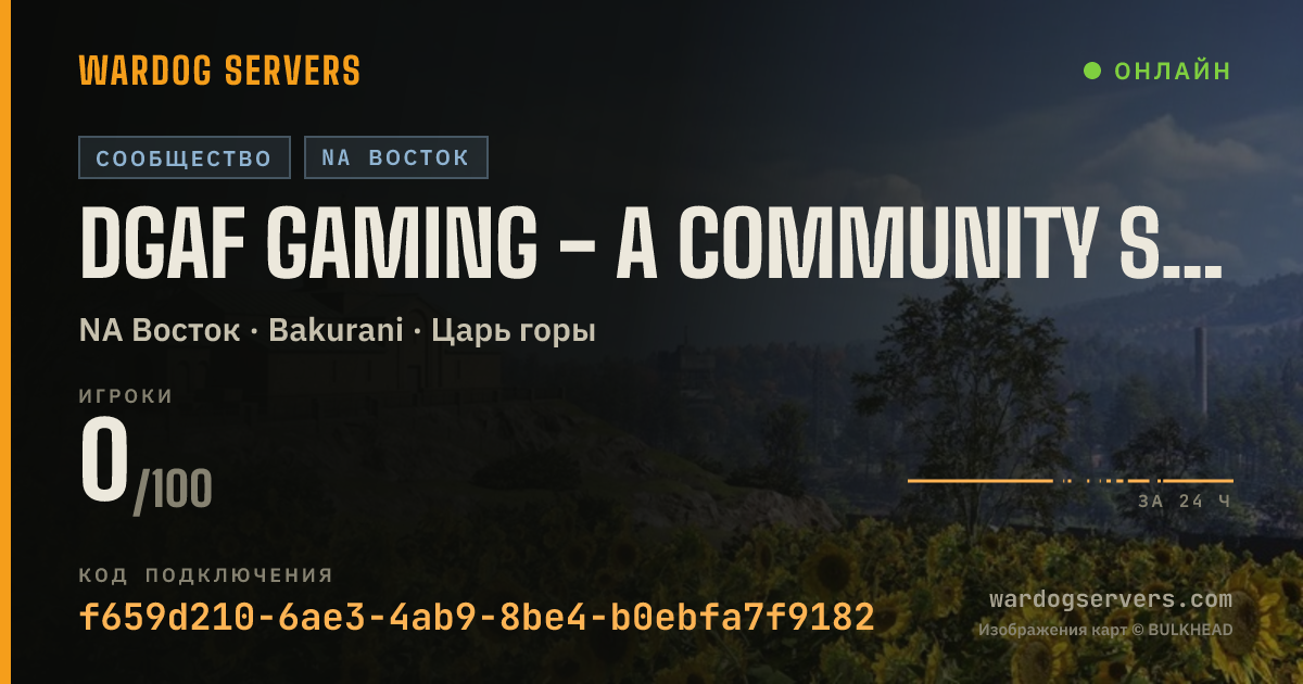 Баннер статуса сервера DGAF Gaming - A Community Server