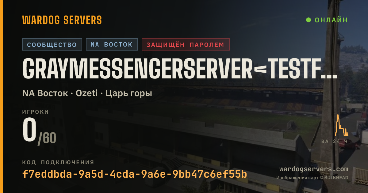 Баннер статуса сервера GrayMessengerServer<TestFunction><NotOpenToPublic>