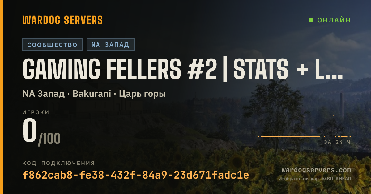 Баннер статуса сервера Gaming Fellers #2 | Stats + Leaderboards | GamingFellers.com