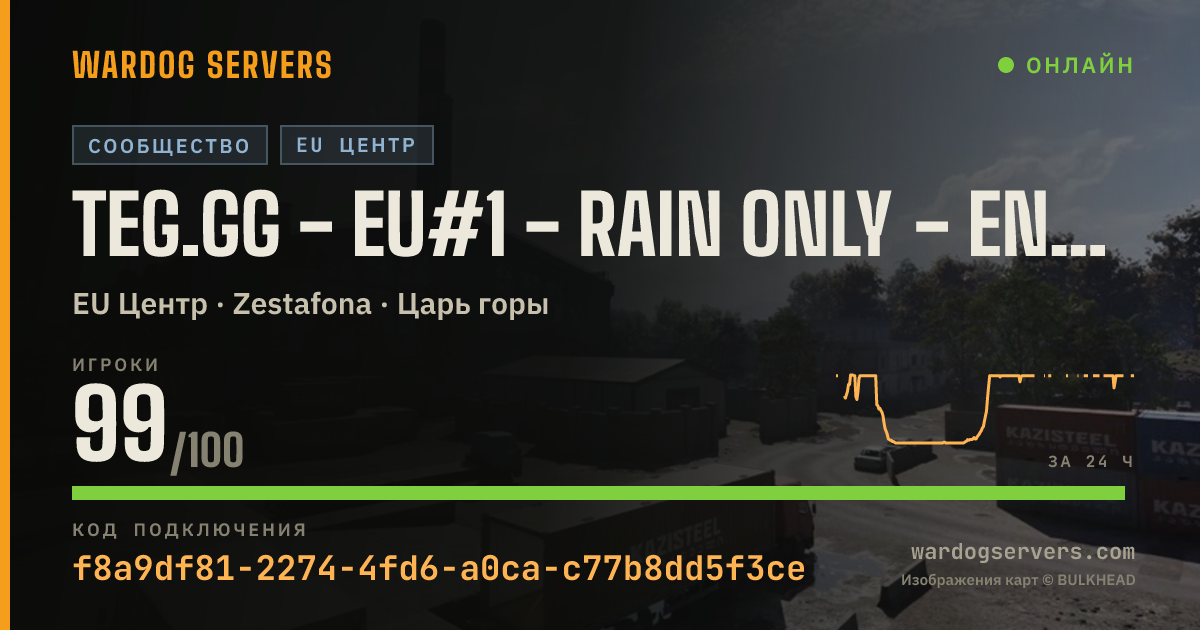 Баннер статуса сервера TEG.gg - EU#1 - RAIN ONLY - ENGLISH - The Employed Gamers