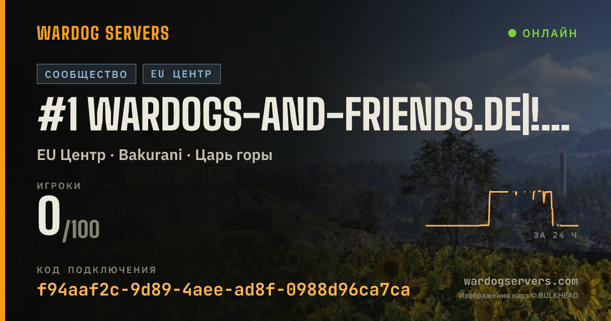 Баннер статуса сервера #1 Wardogs-and-Friends.de|!Infantry Only! [PTSD] (DE/GER)