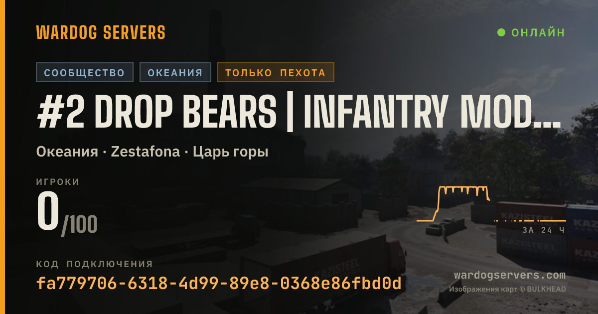Баннер статуса сервера #2 Drop Bears | Infantry mode(NOGL) | discord dropbears.gg