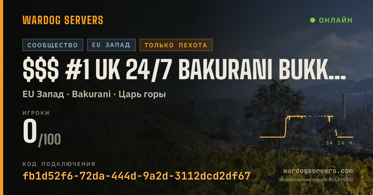 Баннер статуса сервера $$$ #1 UK 24/7 Bakurani Bukkake NO TANKS FAST HZ $$$