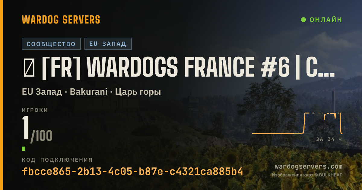 Баннер статуса сервера ⁂ [FR] WARDOGS FRANCE #6 | CLASSIQUE [WDFR]