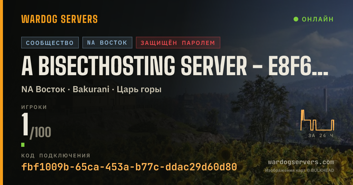 Баннер статуса сервера A BisectHosting Server - e8f6e808