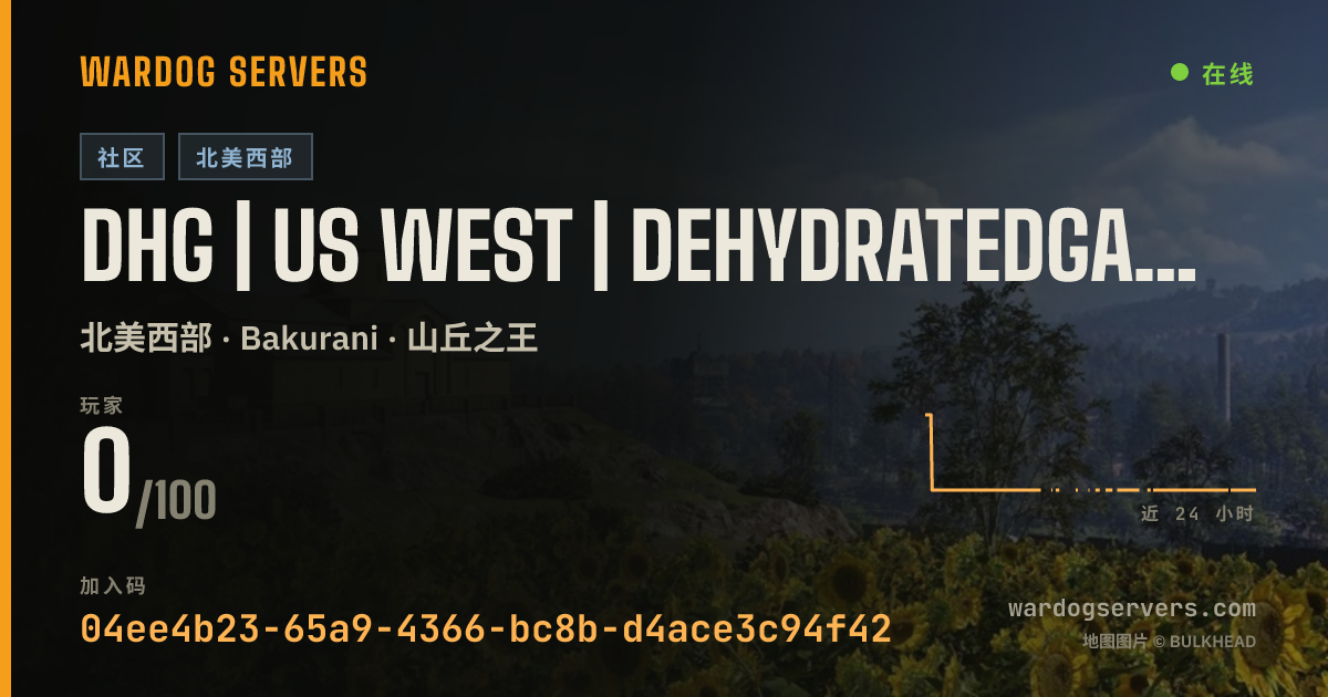 DHG | US WEST | DehydratedGamers.com | discord.gg/dhg 的实时状态横幅